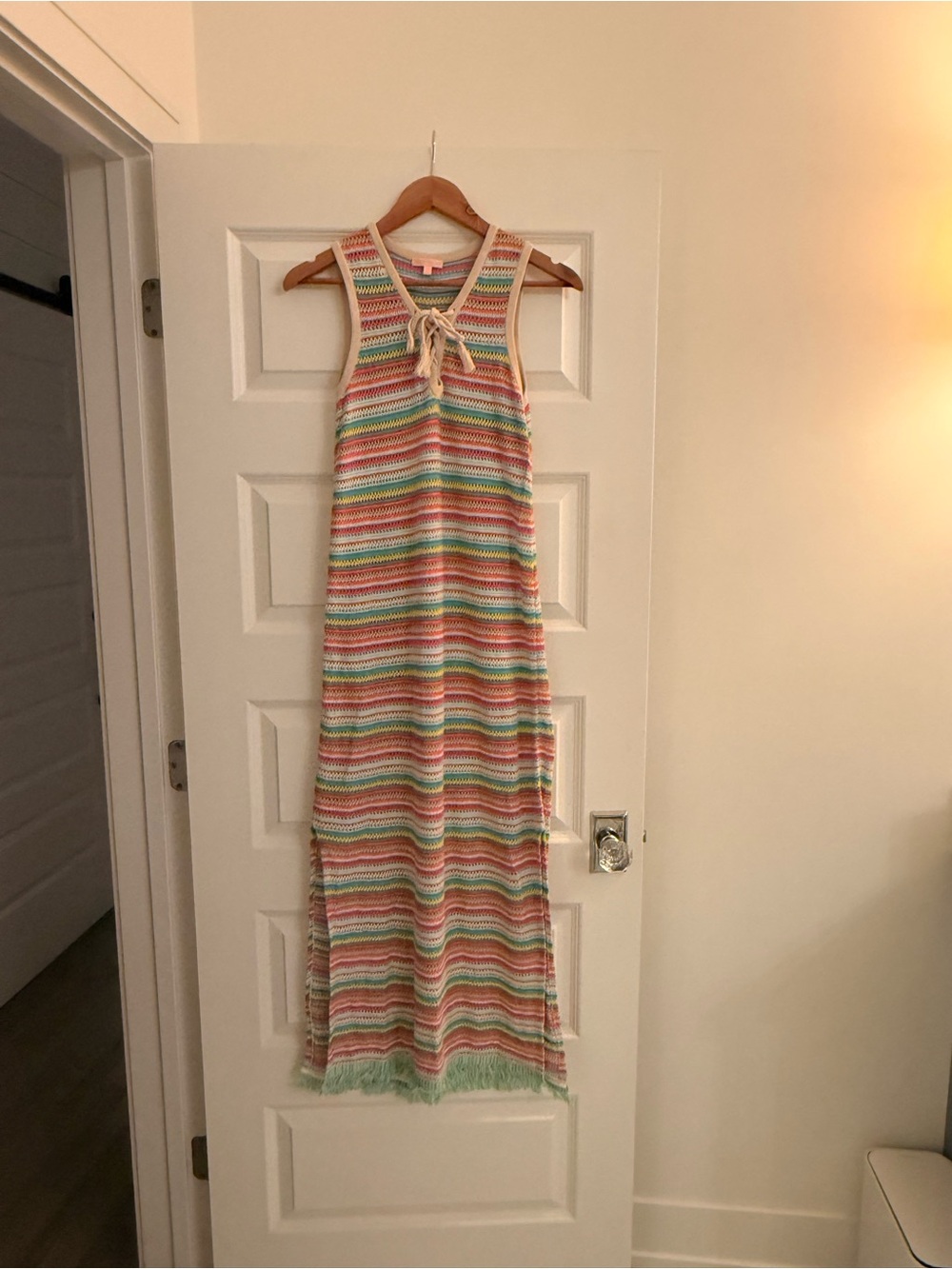 Women’s Multicolor Striped Knit Maxi Dress